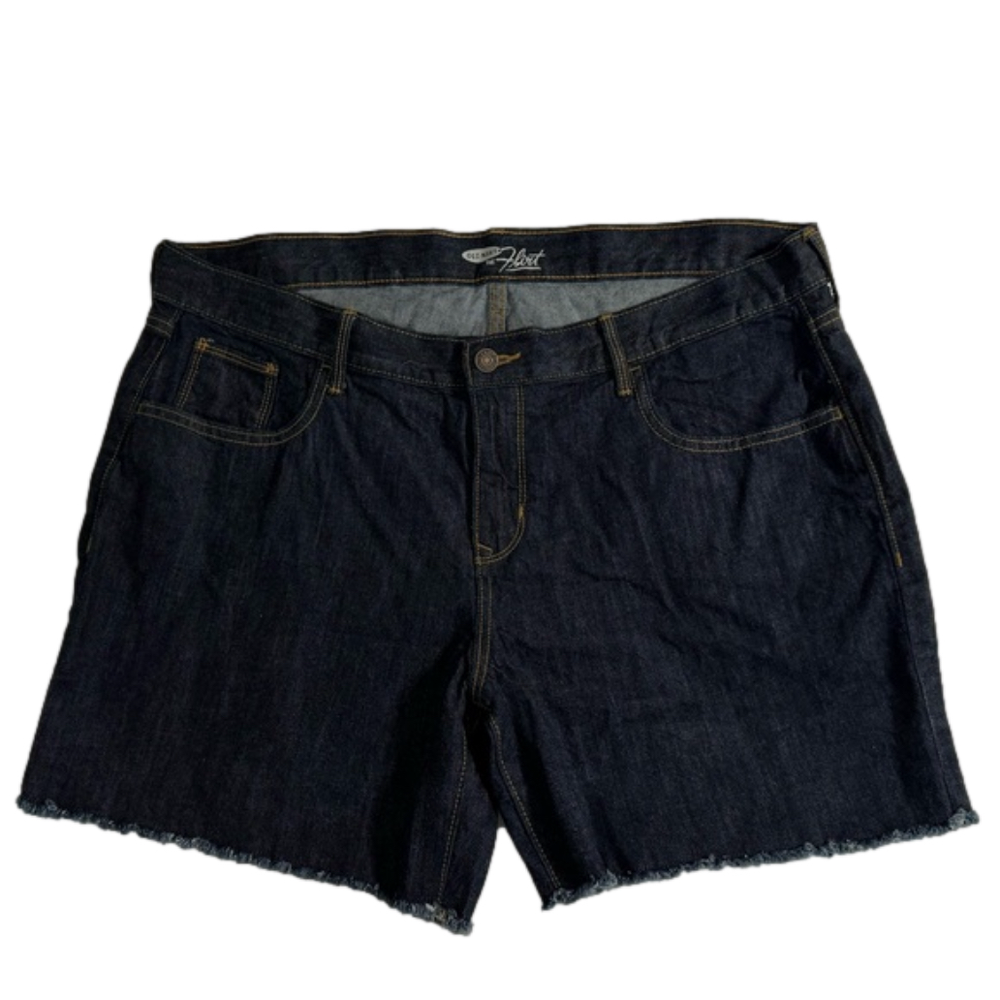 Old Navy BNWOT The Flirt Plus Size 16 Dark Wash Denim Jean Shorts 100% Cotton